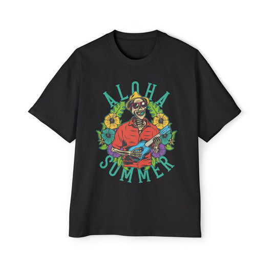 Aloha Summer Skull Ukulele Tee