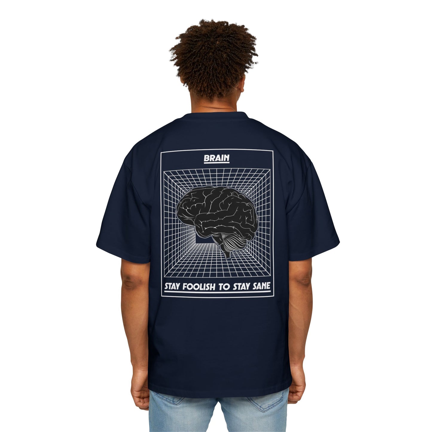 Oversized Tee — Brain Graphic