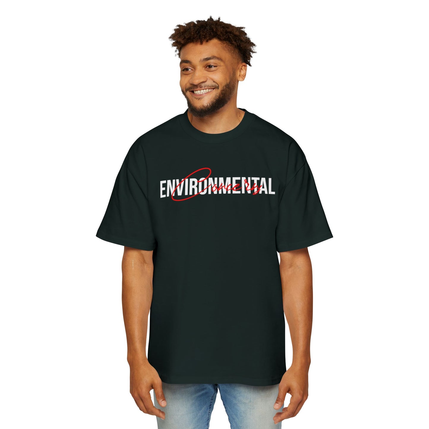 Red Statue Globe Graphic Tee