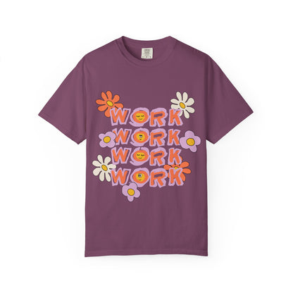 Work Work Floral T-Shirt — Retro Daisy Graphic Tee