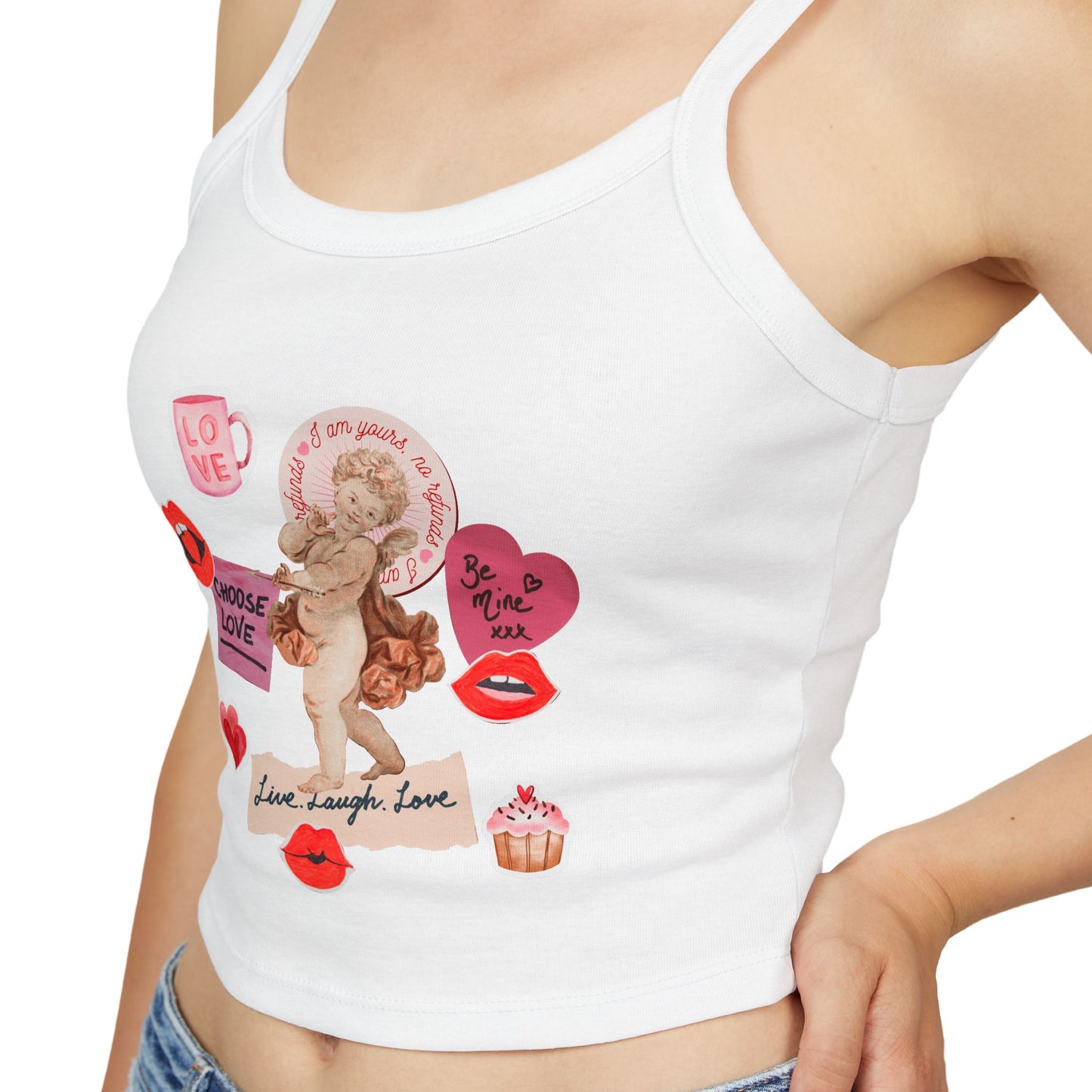 Valentine Cherub Collage Tank Top