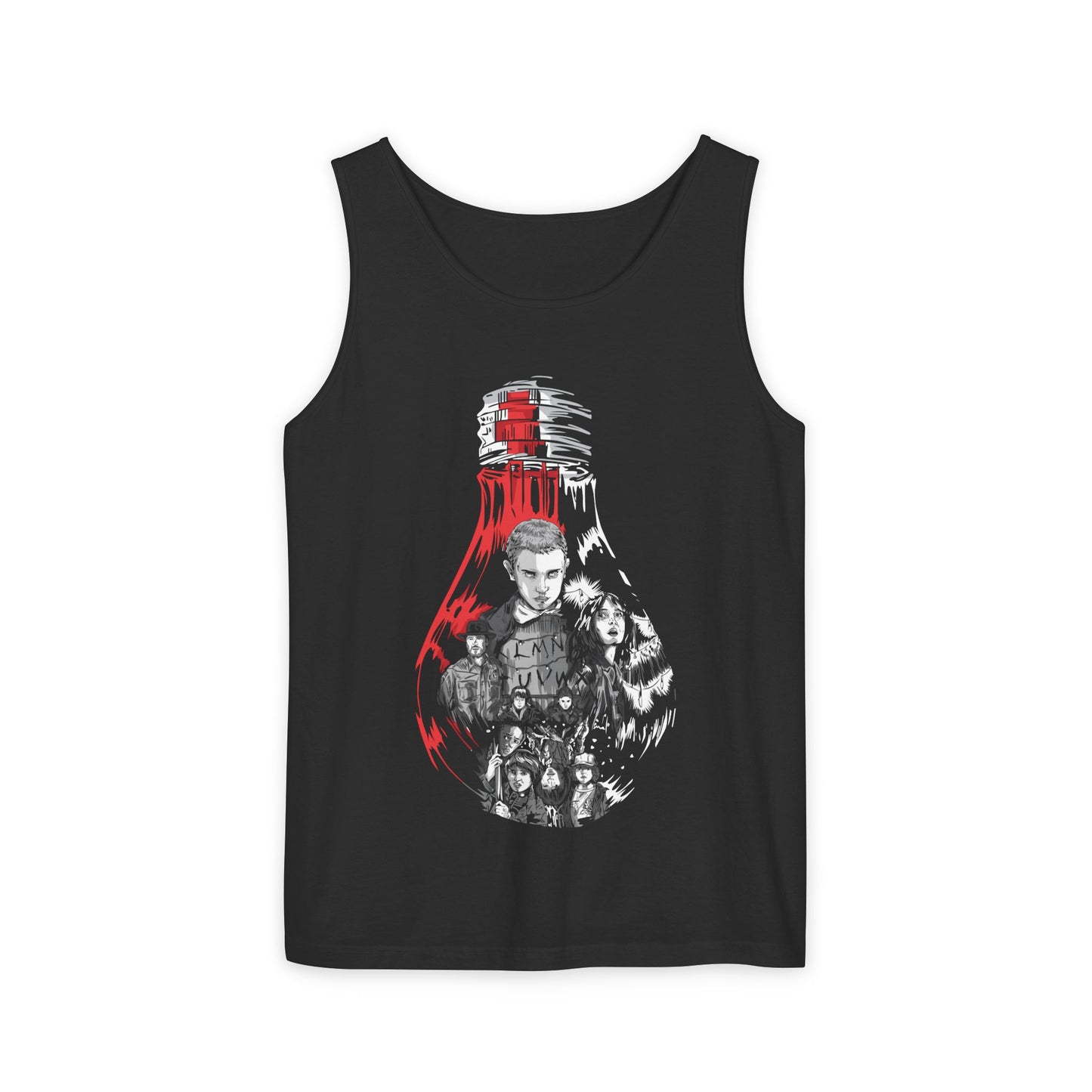 Guitar Lighthouse Graphic Tank Top — Vintage Coastal Music Art