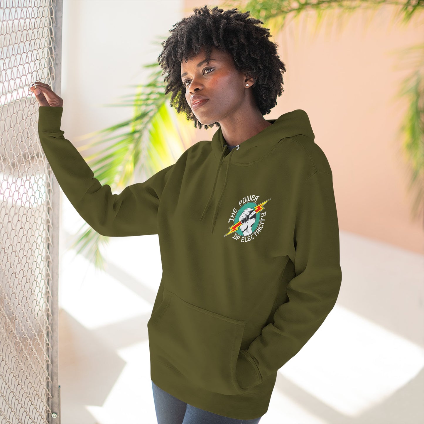 Electric Fist Retro Hoodie
