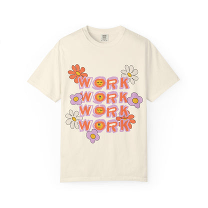Work Work Floral T-Shirt — Retro Daisy Graphic Tee