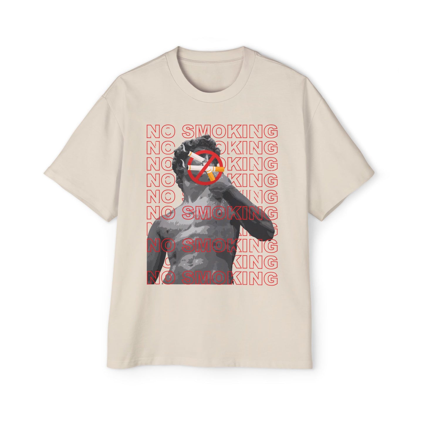 Vintage Anti-Smoking Oversized Shirt