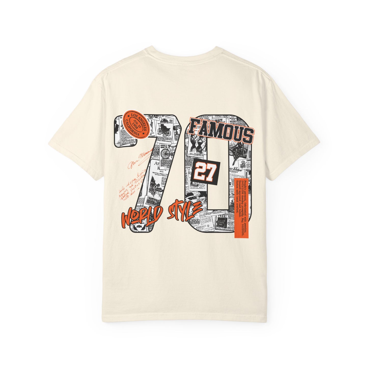 Orange Accent Collage Back Print