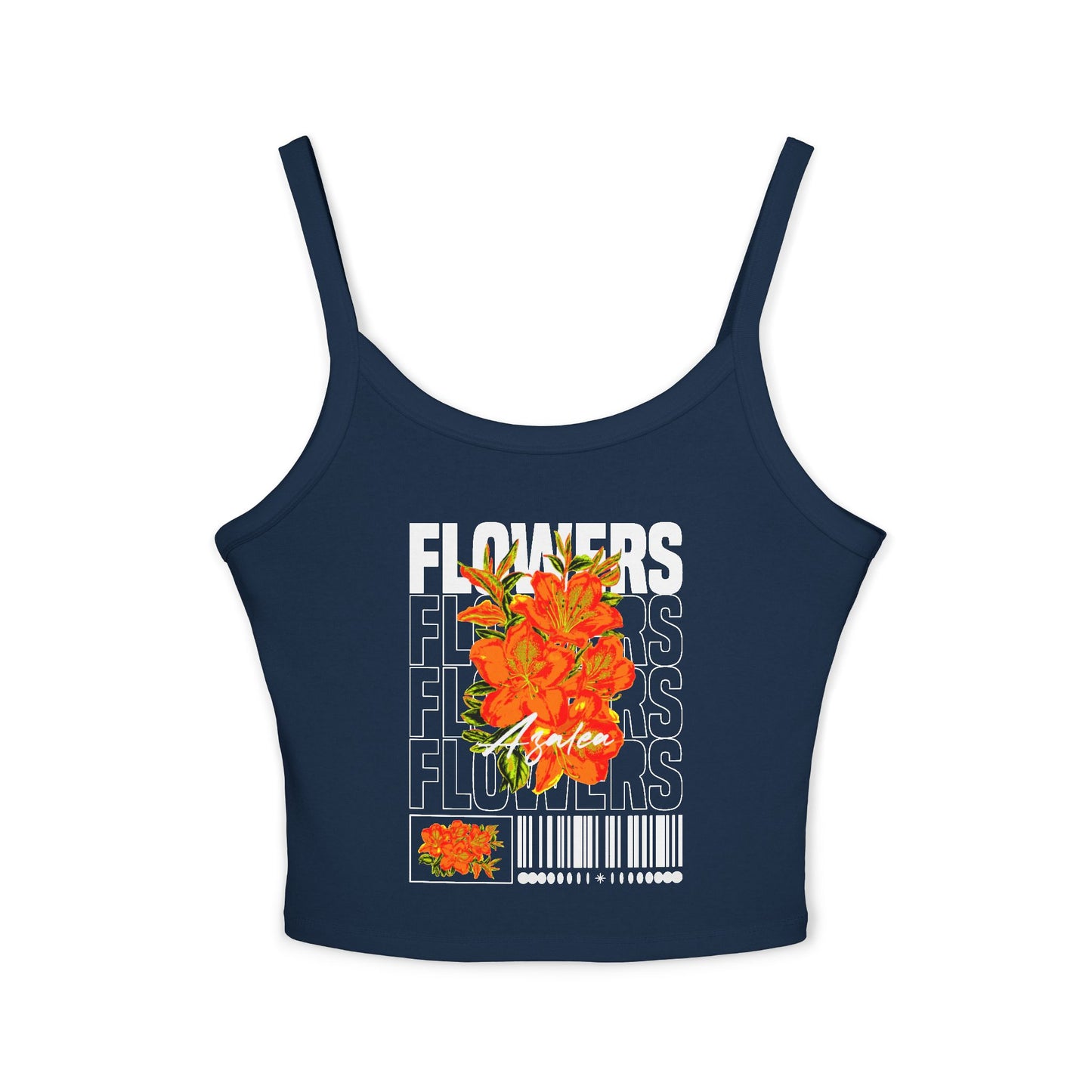 Orange Floral Graphic Crop Top