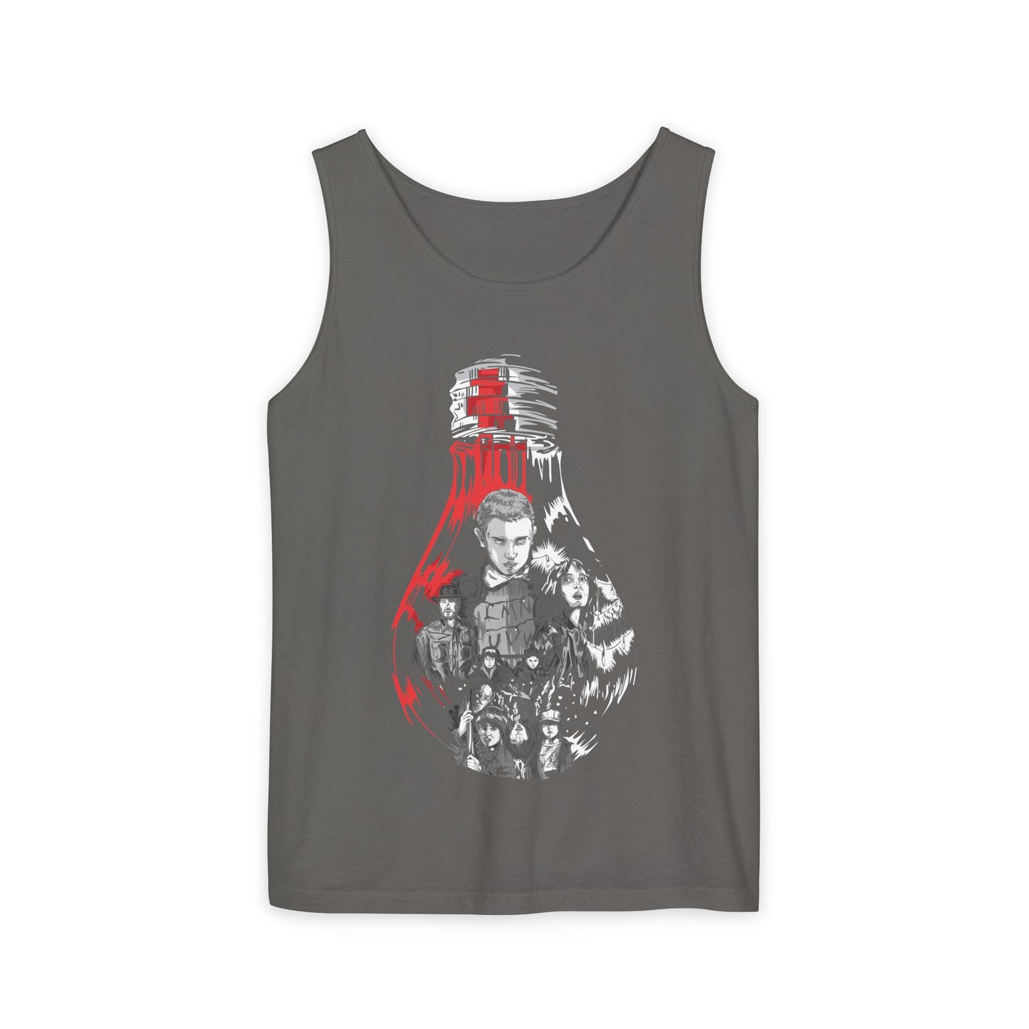 Guitar Lighthouse Graphic Tank Top — Vintage Coastal Music Art
