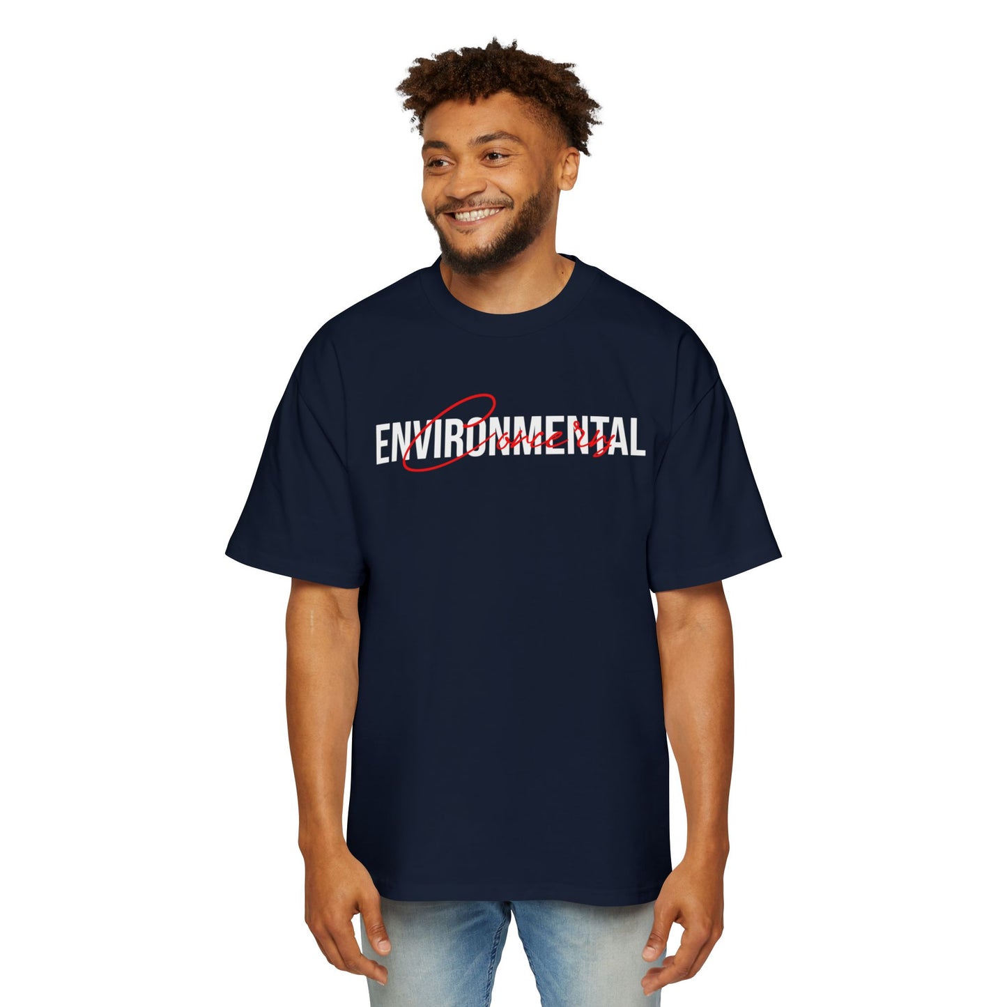 Red Statue Globe Graphic Tee