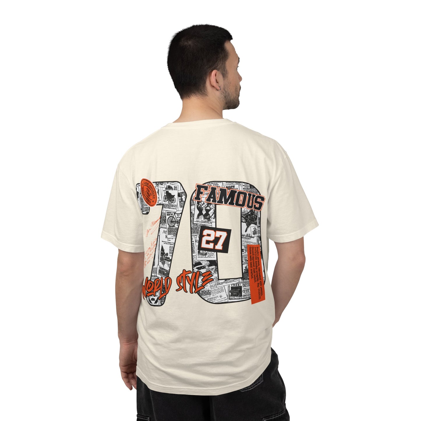 Orange Accent Collage Back Print