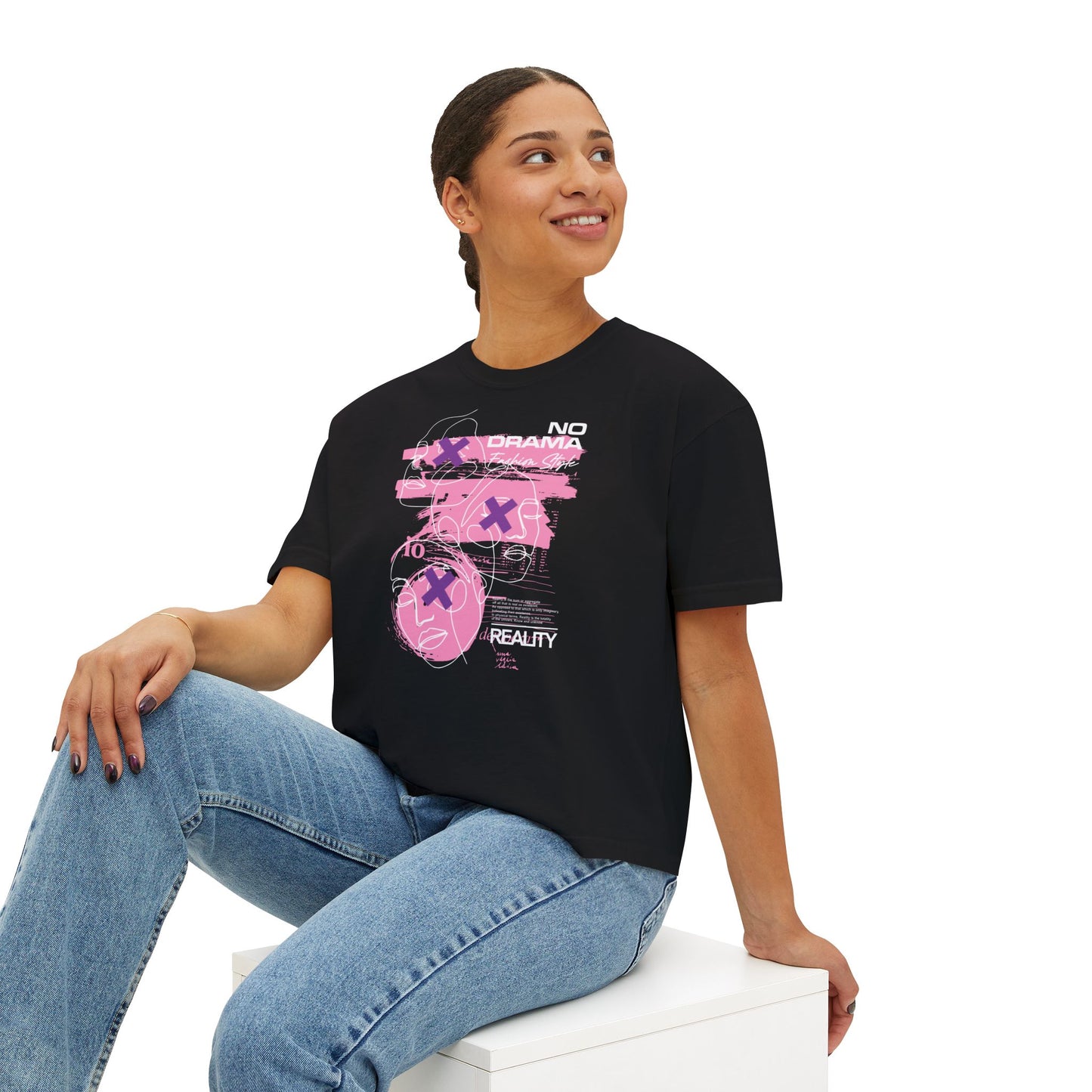 Pink Retro Graphic Boxy T-Shirt