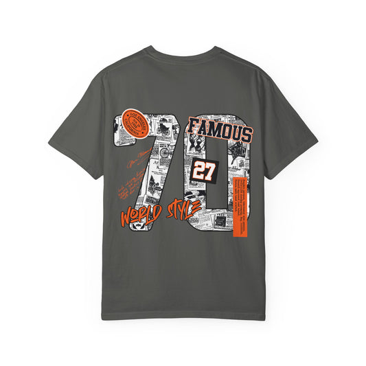 Orange Accent Collage Back Print
