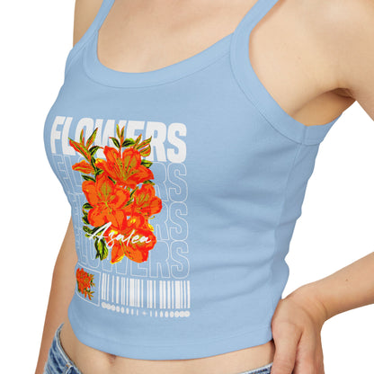 Orange Floral Graphic Crop Top