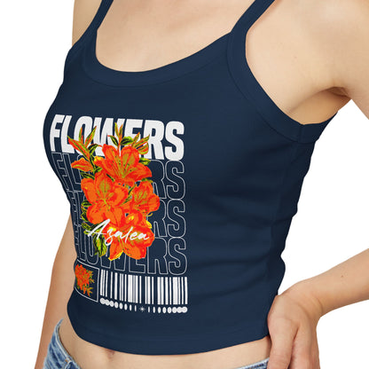 Orange Floral Graphic Crop Top