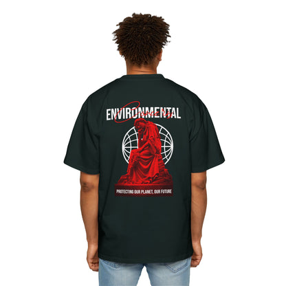 Red Statue Globe Graphic Tee