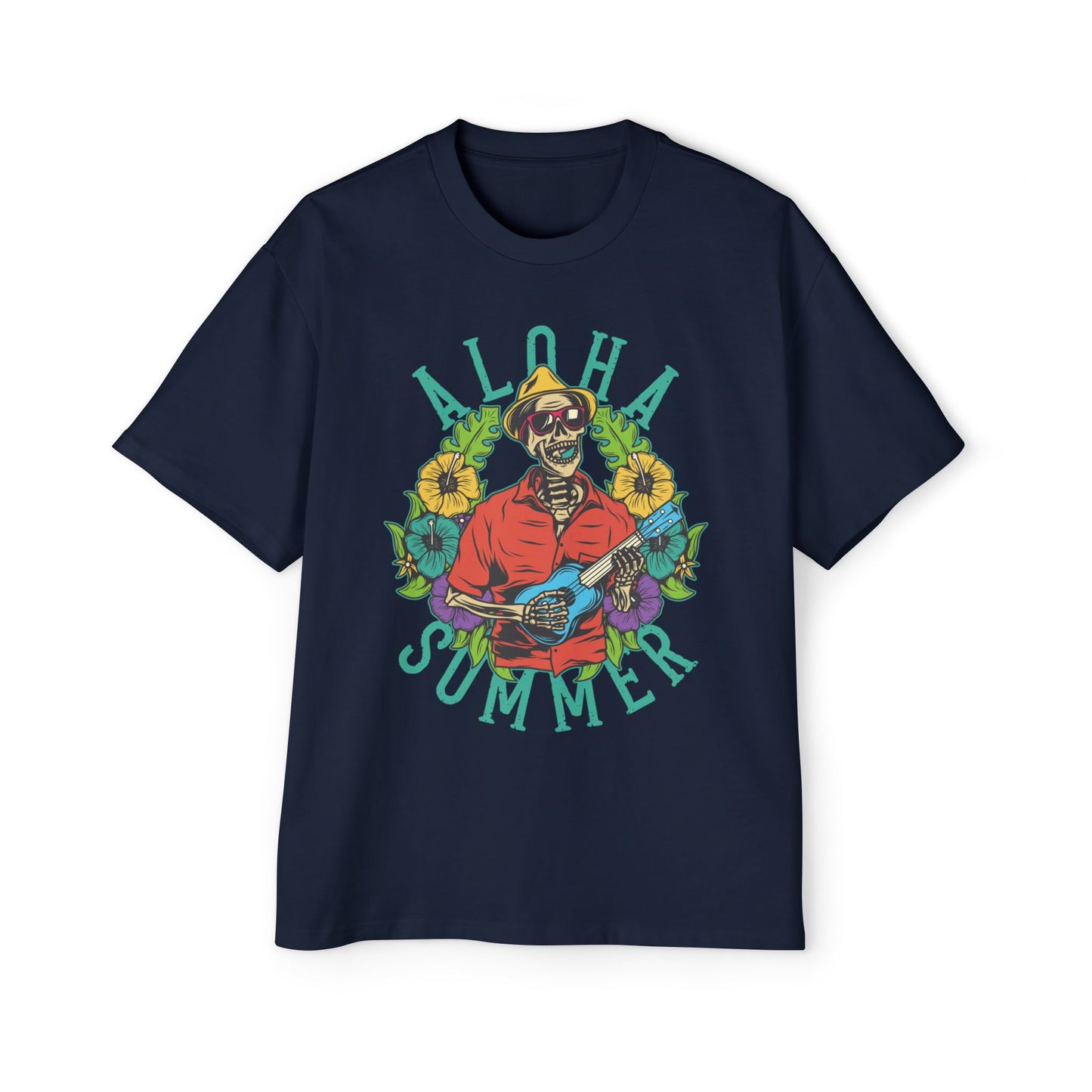 Aloha Summer Skull Ukulele Tee