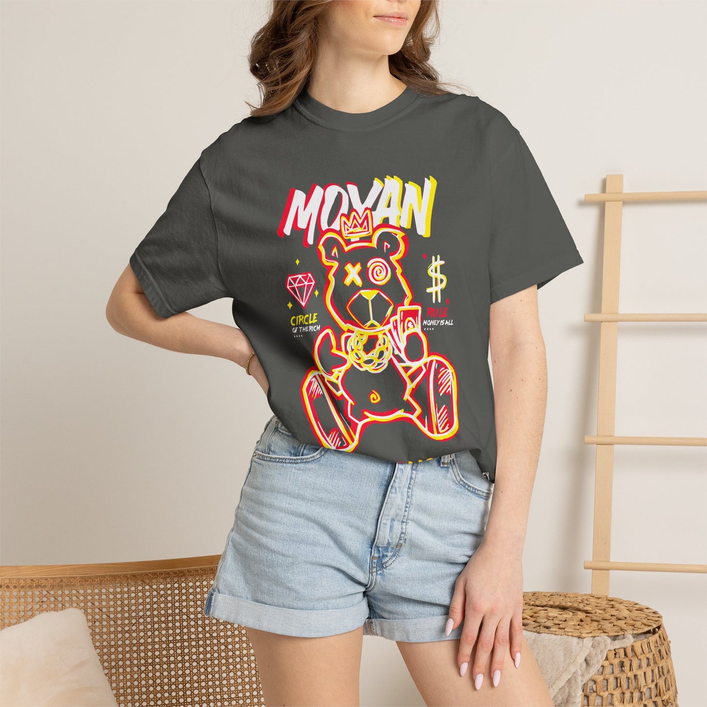 Neon Teddy Graphic T‑Shirt