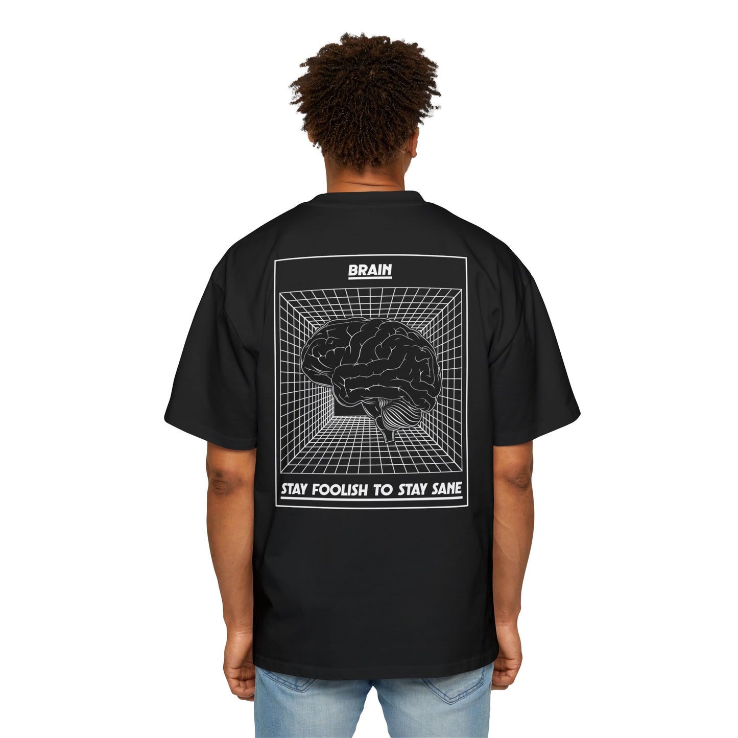 Oversized Tee — Brain Graphic