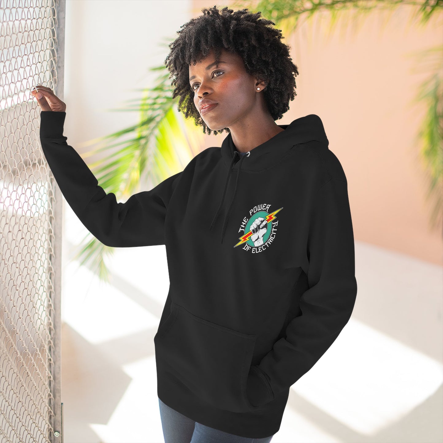 Electric Fist Retro Hoodie