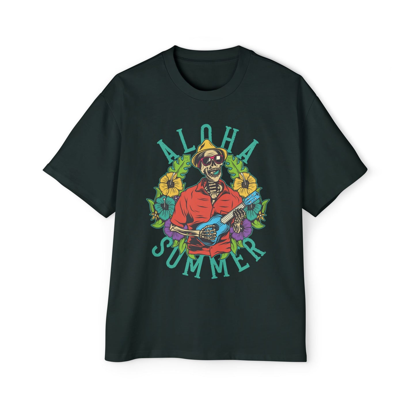 Aloha Summer Skull Ukulele Tee