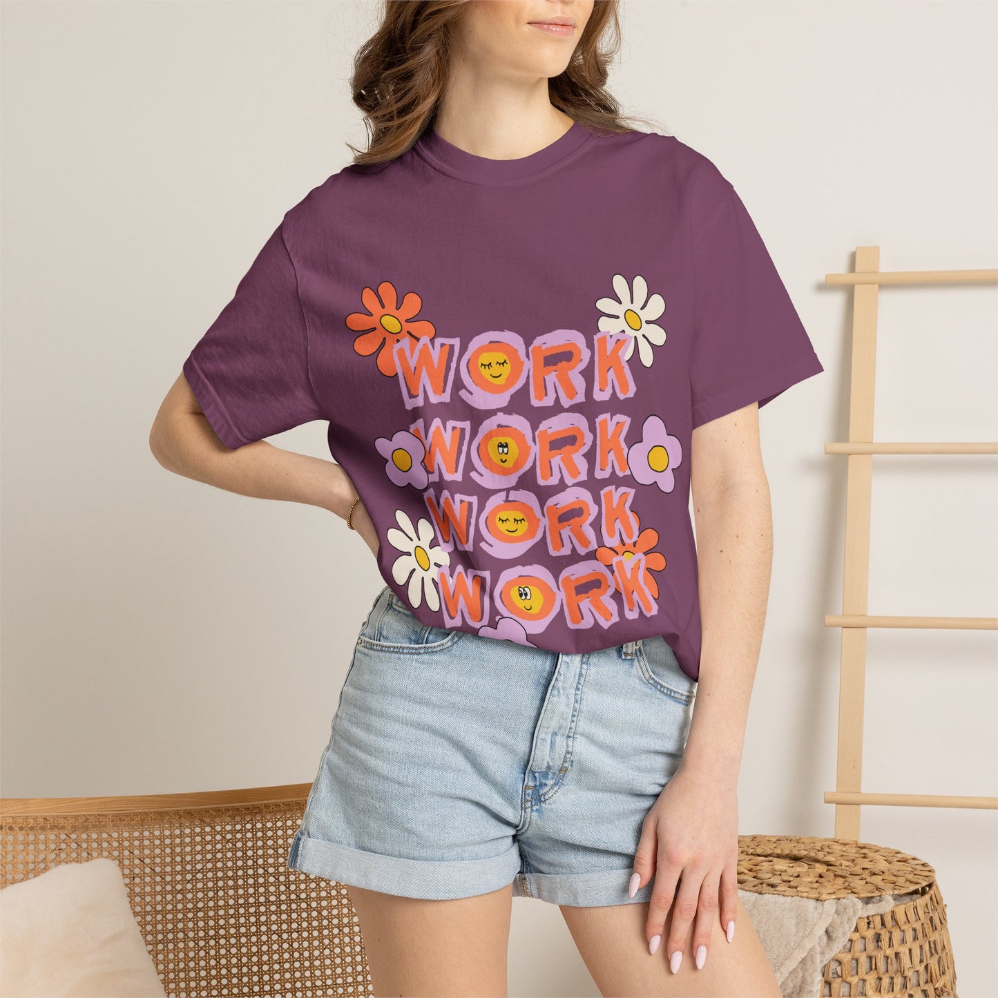 Work Work Floral T-Shirt — Retro Daisy Graphic Tee