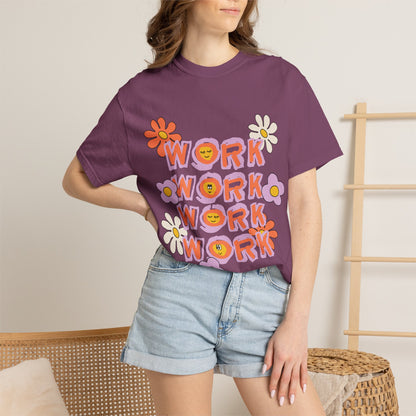 Work Work Floral T-Shirt — Retro Daisy Graphic Tee