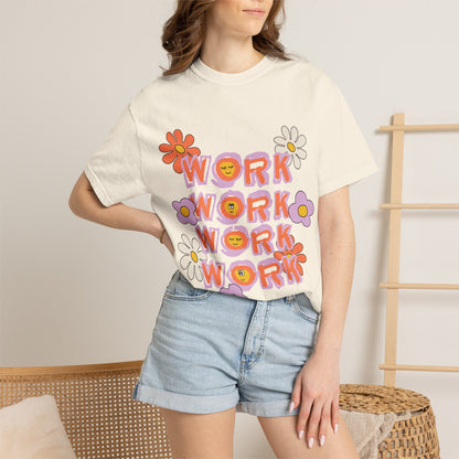 Work Work Floral T-Shirt — Retro Daisy Graphic Tee