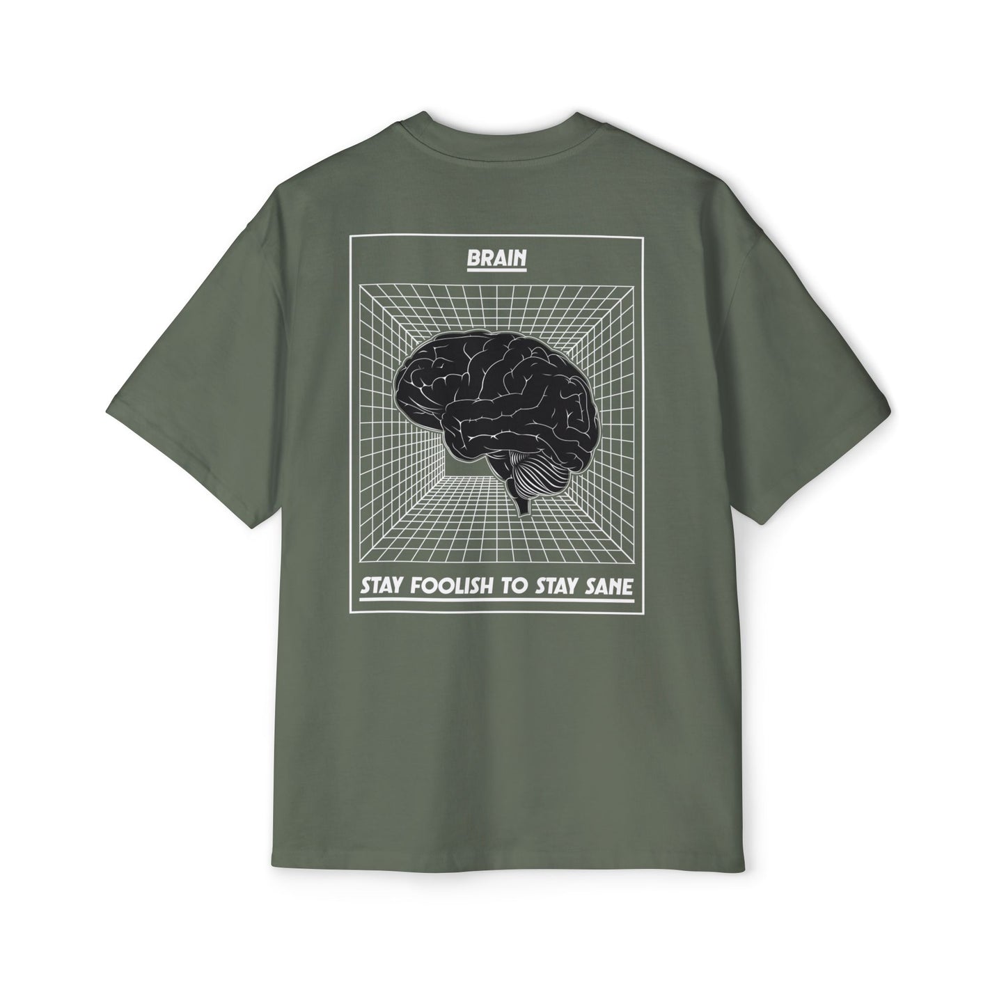 Oversized Tee — Brain Graphic