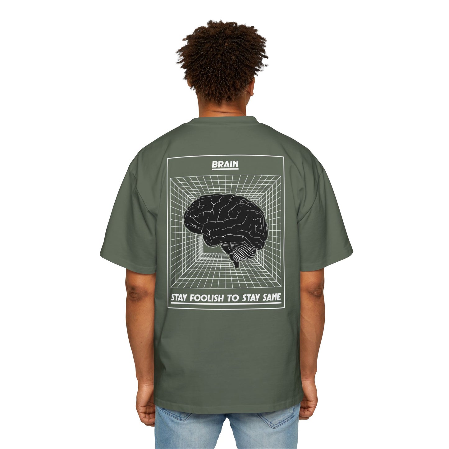 Oversized Tee — Brain Graphic