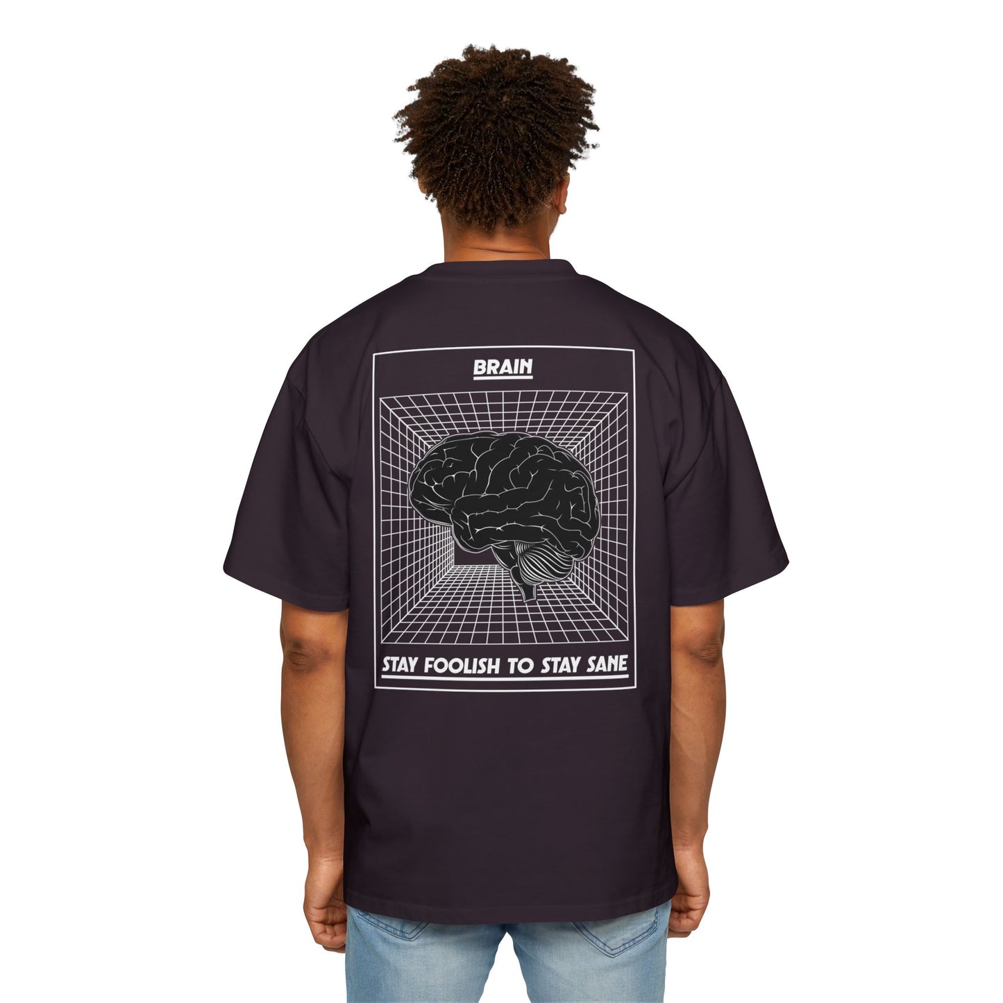 Oversized Tee — Brain Graphic