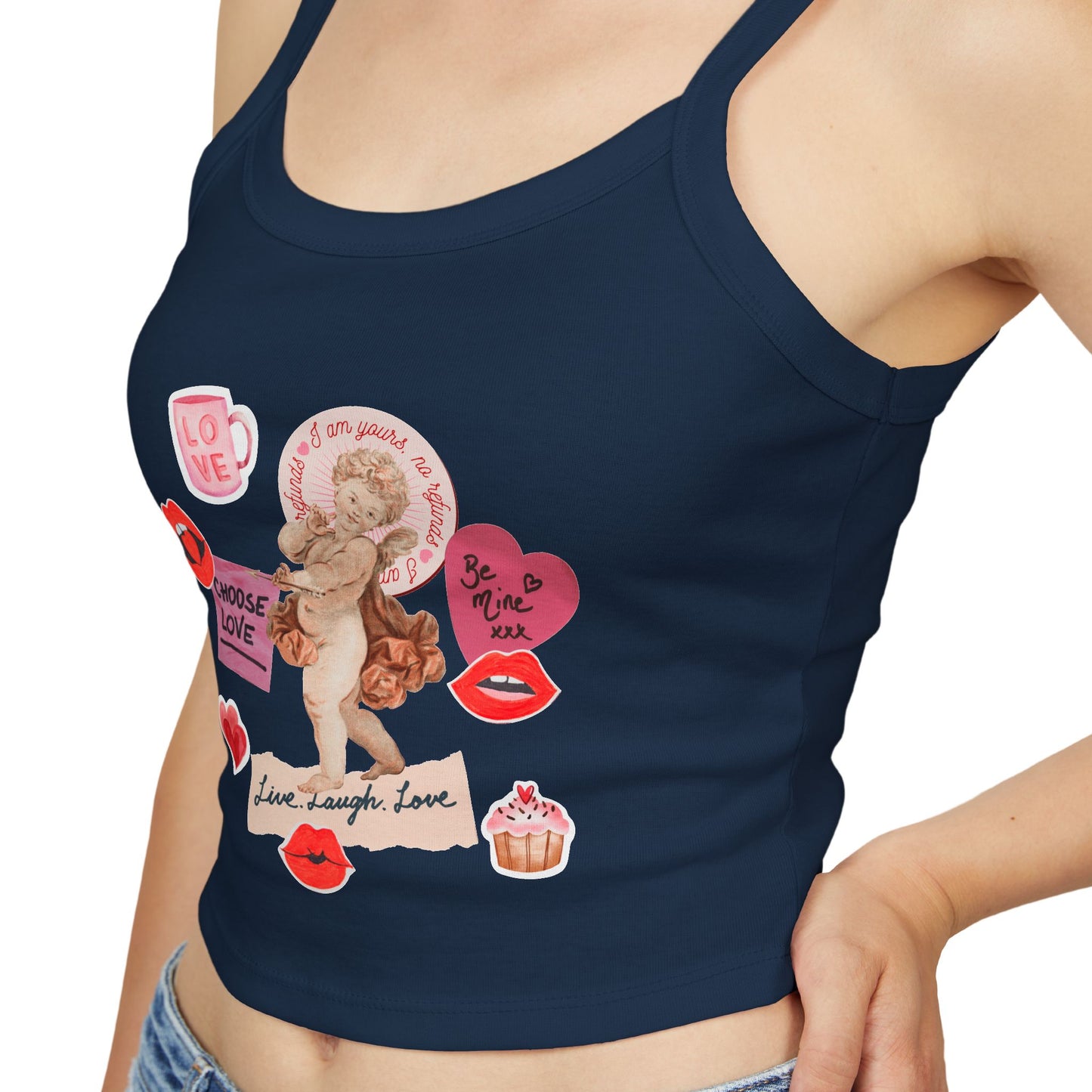Valentine Cherub Collage Tank Top