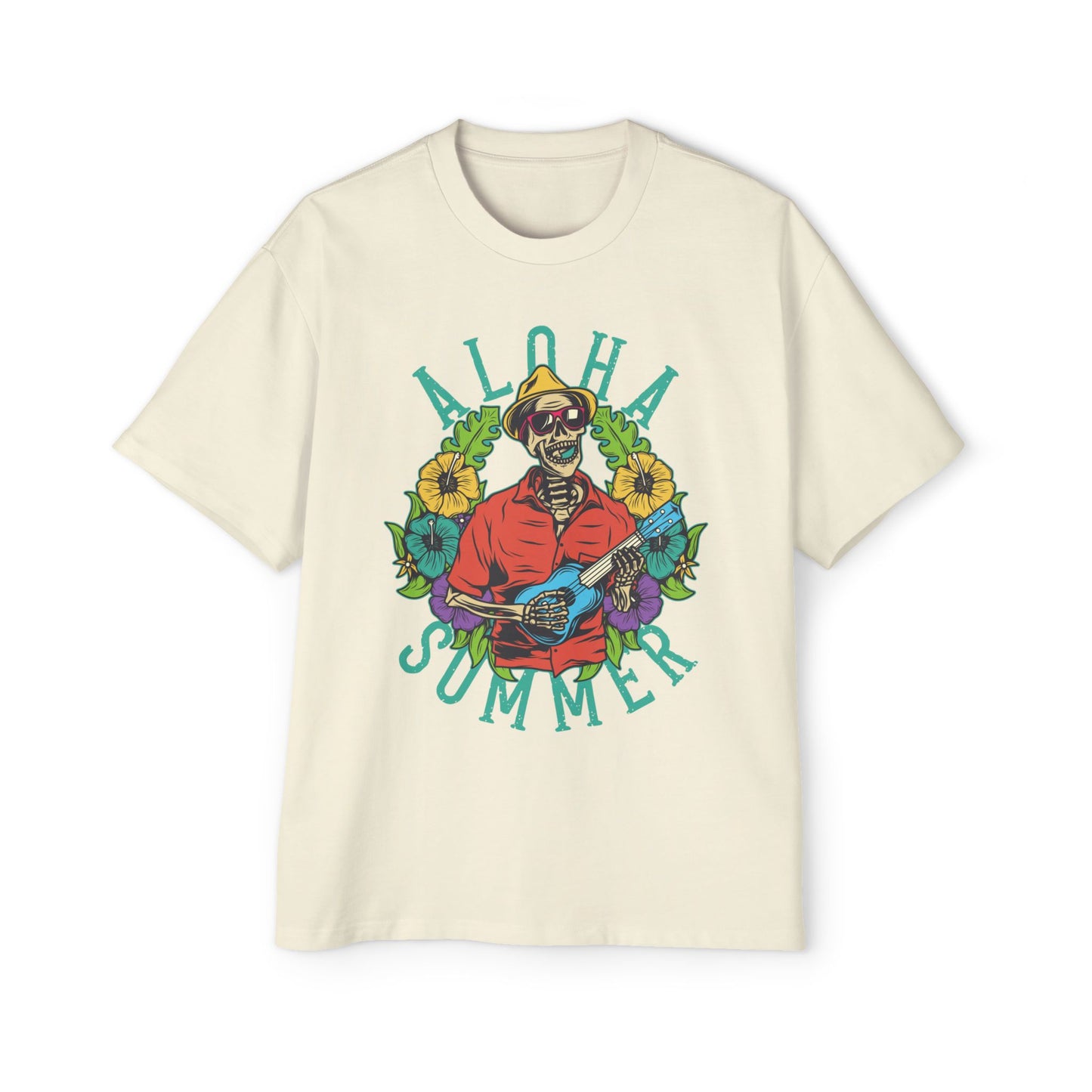 Aloha Summer Skull Ukulele Tee