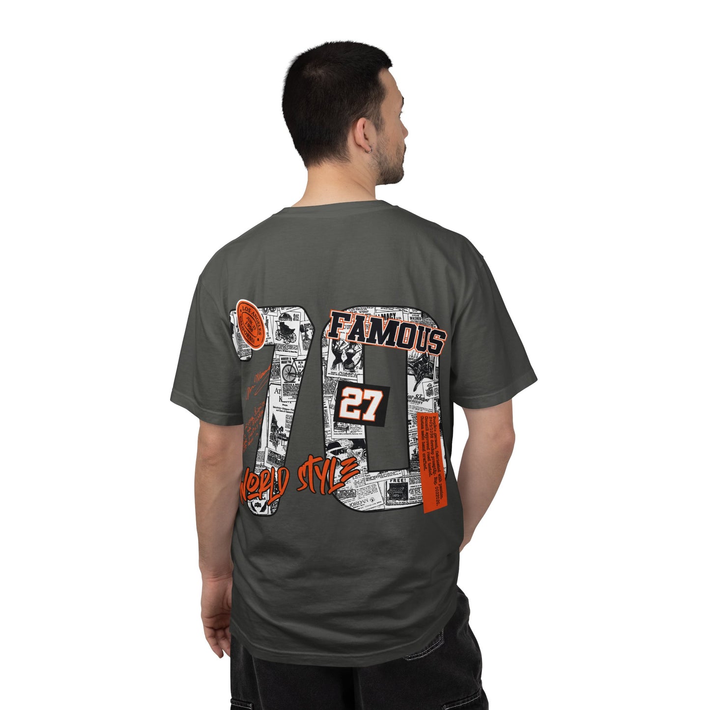 Orange Accent Collage Back Print